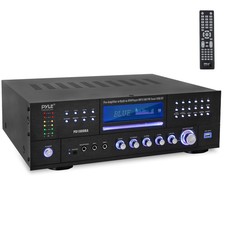 Pyle 4-Channel Wireless Bluetooth Power Amplifier - 1000W Stereo Speaker Home