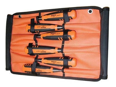 Bahco - 424-P Bevel Edge Chisel Set of 6 In Roll: 6,12,16,22,25 & 32mm