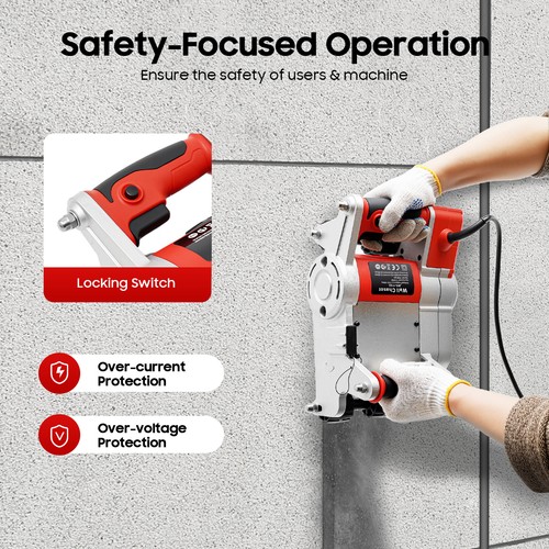 Scanalatrice elettrica portatile per pavimenti parete scanalatura calcestruzzo tagliatrice USA - Foto 3 di 20