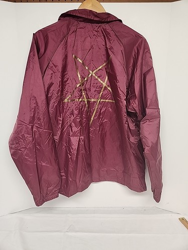 Vintage Y2K Thrasher Snap Button Jacket Maroon Pentagram Skateboard USA Size L - Picture 4 of 8