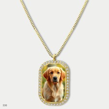 Gorgeous Cute Golden Retriever Dog Fashion Pendant Necklace Chain Picture Dog Ta