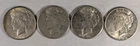LOT OF 4 1922 S PEACE SILVER DOLLARS #22