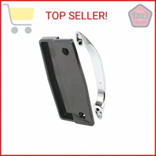 Prime-Line A 112 Sliding Screen Door Black Inside Handle, Chrome Outside Handle 