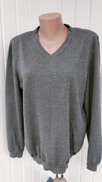 Men Hugo Boss Sweater Grey Wool 42 / XL / 50