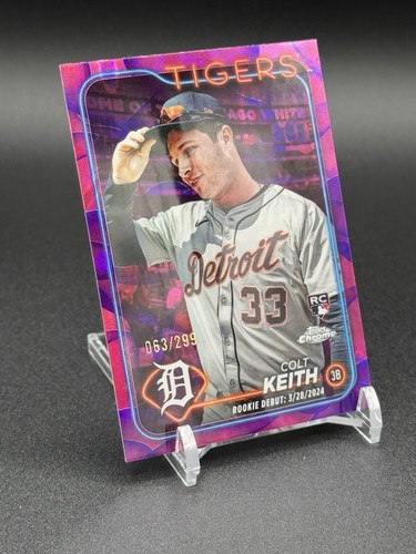 2024 Topps Chrome Update #USC178 Colt Keith Magenta/Purple Lava Refractors #/299 - Picture 2 of 4