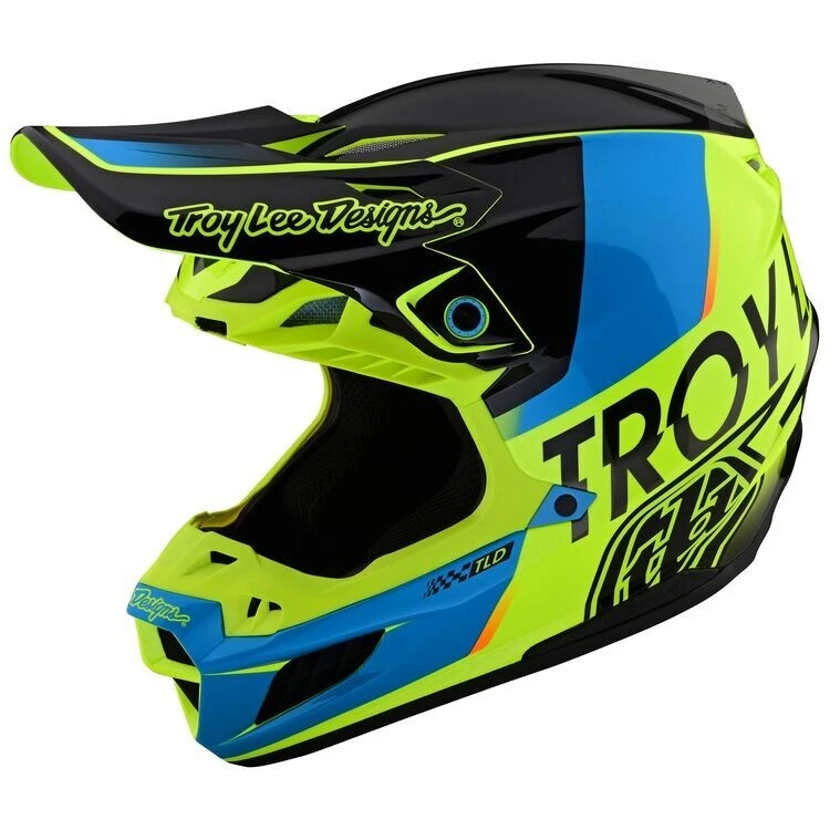 Troy Lee Designs SE5 Composite Qualifier Yellow MX ATV Helmet Adult Medium