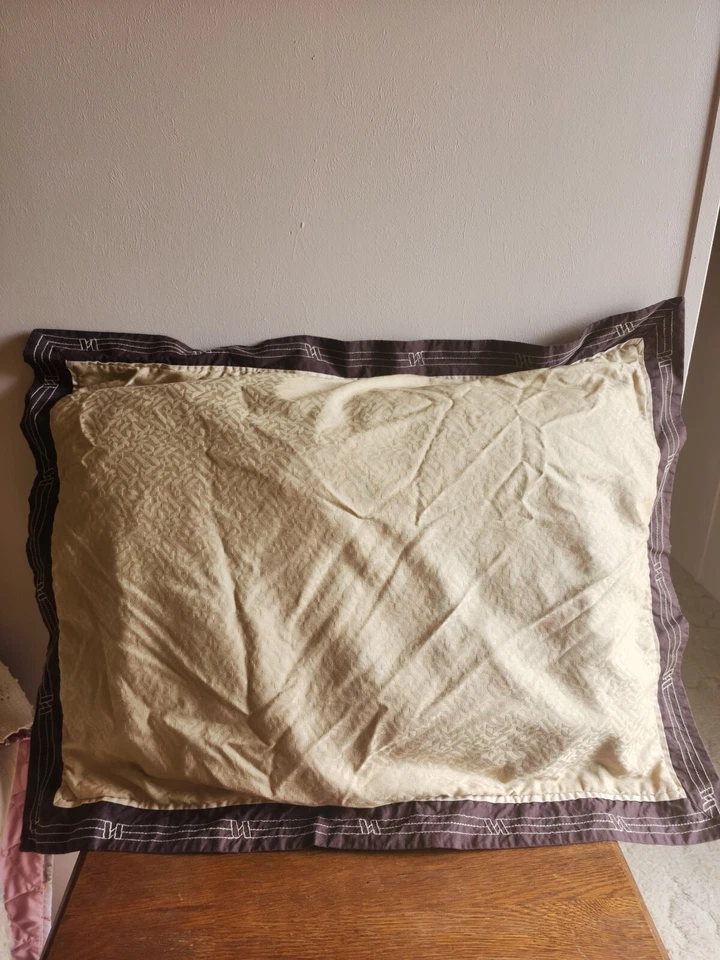 Juego de 2 fundas/fundas de almohada estándar Studio JCP Home bronceadas/marrones usadas Foto 3 de 4