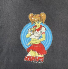 VTG 90S Hook-ups Shirt Size-M Anime Girl RARE Made In USA