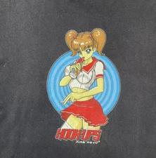 VTG 90S Hook-ups Shirt Size-M  Anime  Girl RARE Made In USA