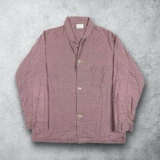 Vintage 50s Penney  s Novelty Print Sanforized Button Up Shirt Size Medium