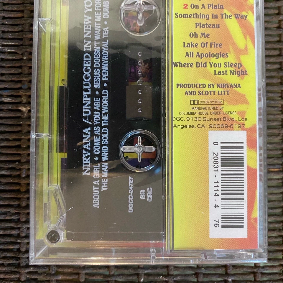 Nirvana Unplugged Cassette 1994 DGCC-24727 Geffen Kurt Cobain Grohl SEALED - Image 4 of 4