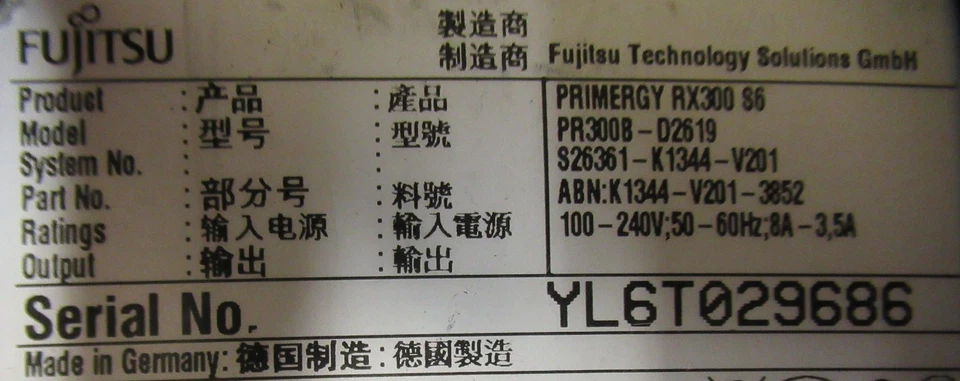 Fujitsu Primergy RX300 S6 8x Bay 2x Xeon 6-Core X5670 2.93GHz 64GB Ram Server - Image 4 of 4