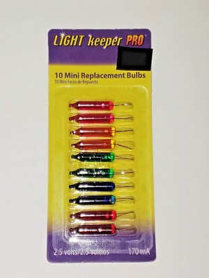 Light Keeper Pro - 2 Packs of 10 Mini Replacement Bulbs - 2.5V - Multicolor