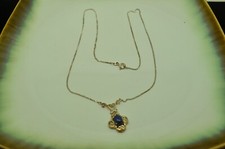 925 Sterling Silver pendant setting on 18.5" silver plate chain