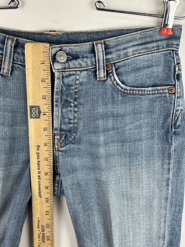 VTG 7 For All Mankind Womens Jeans Size 28 Boy Cut Low Rise Bootcut Blue - Picture 5 of 12