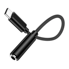 USB-C Type C Adapter Port to 3.5MM Aux Audio Jack Earphone Headphone Cable USB 