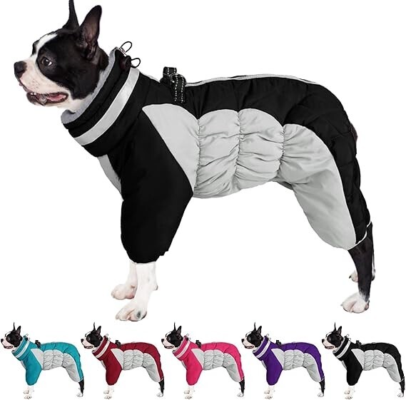 AOFITEE Dog Coat Warm Puffer Jacket for Winter, Windproof Dog Size
