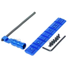 Blue Anodized Aluminum Ruger 1022 Charging Handle + Blue Ruger 10/22 Base Mount