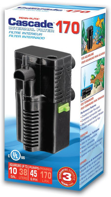 PENN PLAX (CIF4) Cascade 170 Submersible Aquarium Filter Cleans Up to 10 Gallon