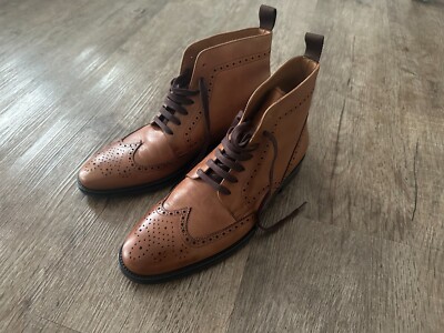 Ludwig Görtz Brogue Stiefel Stiefelette Gr. 42 cognac