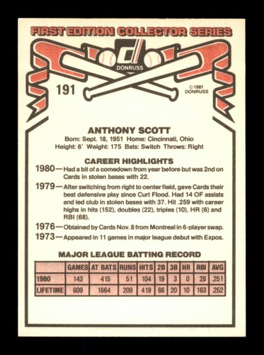 1981 DONRUSS BASEBALL 1 TO 200 / SEE DROP DOWN MENU FOR CARD YOU WILL RECEIVE. - Picture 392 of 408