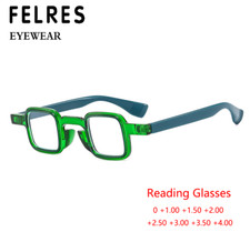 Unisex Square Blue Light Blocking Reading Glasses Full Frame Presbyopic Readers