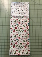 Homemade Cotton Christmas Motifs  Lights Pillowcase - handmade, standard size