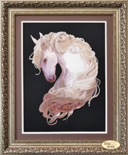 Bead Embroidery Kit Horse DIY Beaded Stitching Needlepoint ntk-024