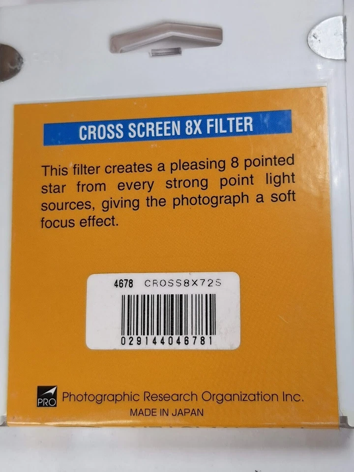Pro 67mm CS 8x Cross Screen Star Effect Glass Lens Filter Japan P-67CS-GB E-67 - Image 4 of 4