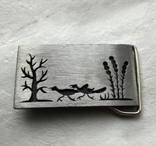 Belt Buckle Southwestern Roadrunner Pewter Vintage