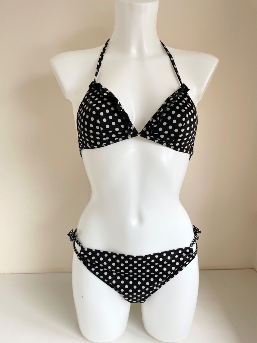 black halter neck bikini uk