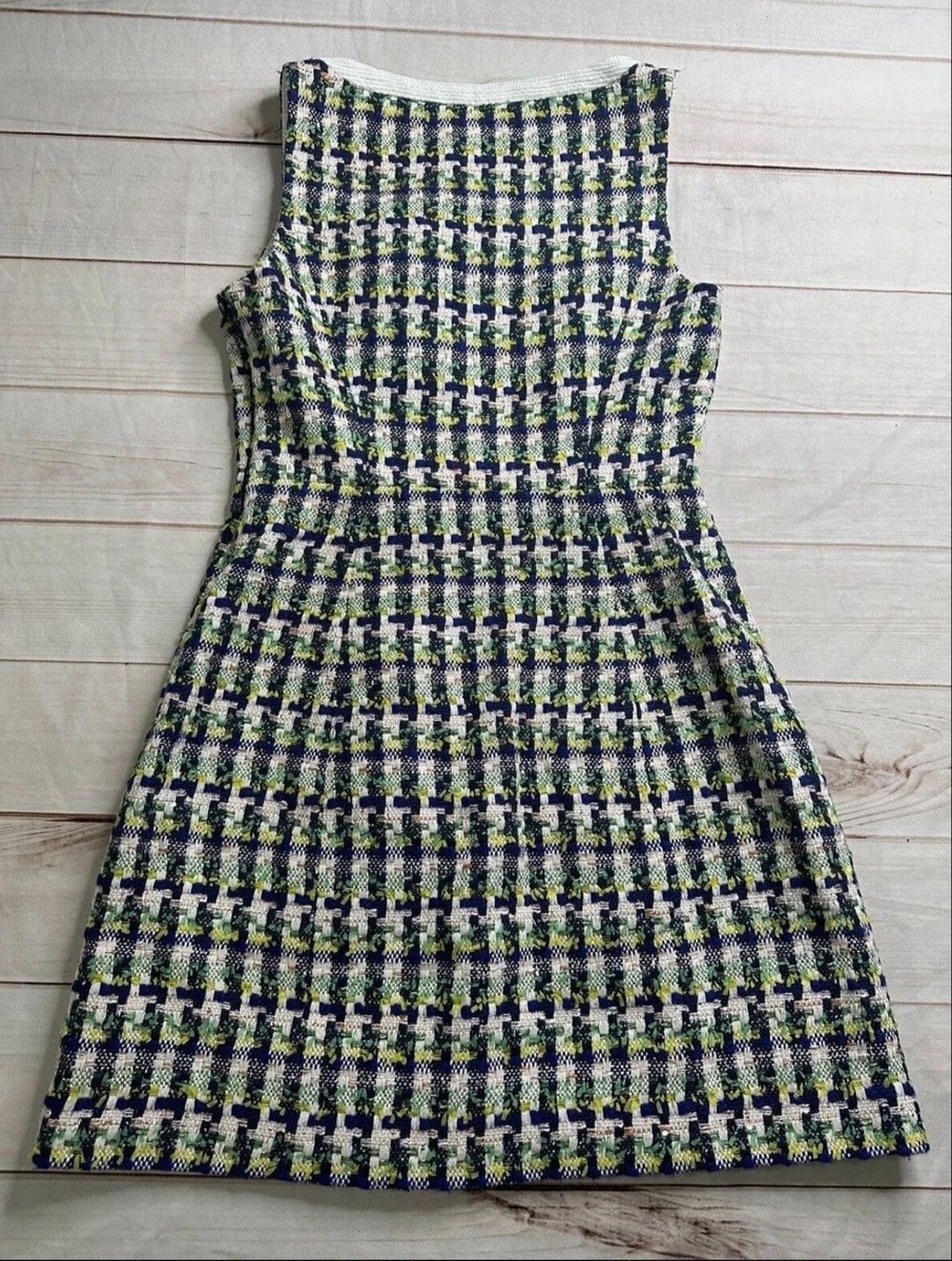 NWT Kate Spade New York Womens Dress Green Mult 12 Pop Tweed Colorful  Sleeveless | eBay