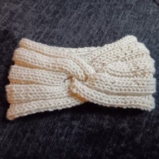 Headband Twisted Knit Cream
