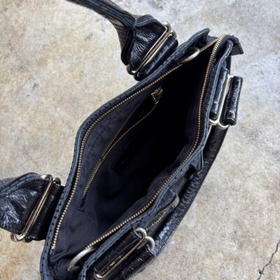 バッグ SEE BY CHLOE leather gimmick hand bag See by Chloe Hand bag gimmick black leather for women