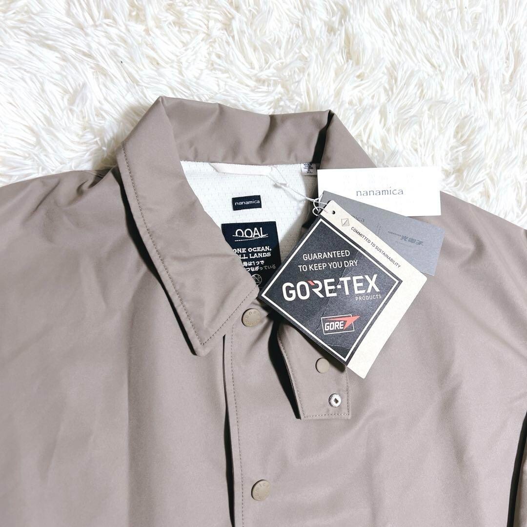 nanamica 2L GORE-TEX Coach Jacket Polyester Beige Men's Size XL