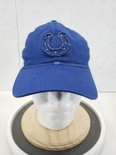Reebox Indianapolis Colts Hat Mens Blue White Snapback Size 7 At Current Adjust