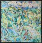 Signed Gilliam, 1987 Large 49" x 48" Abstract Original Painting African American — photo 1
