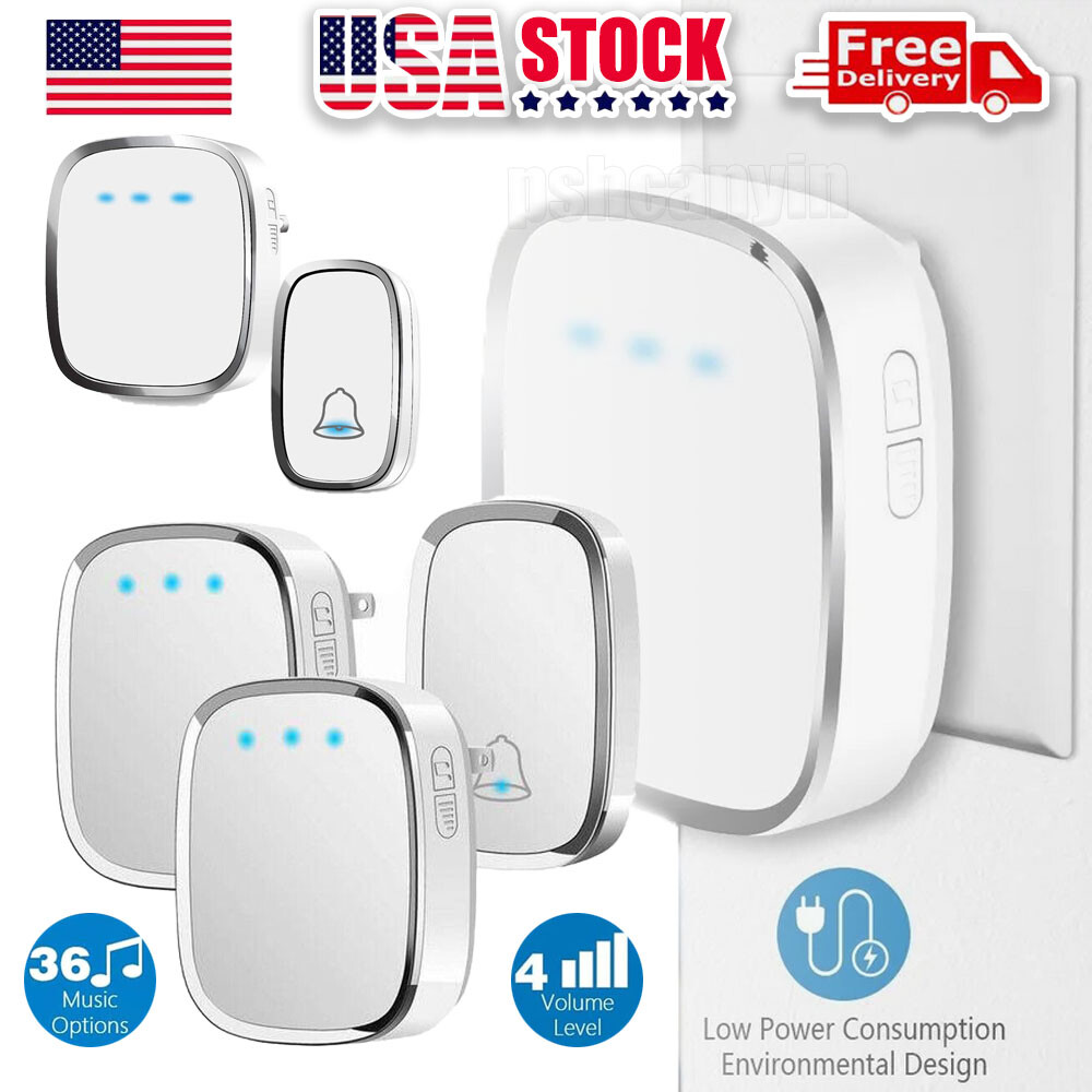 Wireless Plug-In Doorbell Chime with Long Range Waterproof Receiver-image