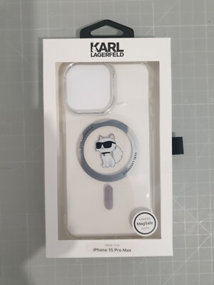 Karl Lagerfeld IML Choupette Handy Hülle für iPhone 15 Pro Max Transparent