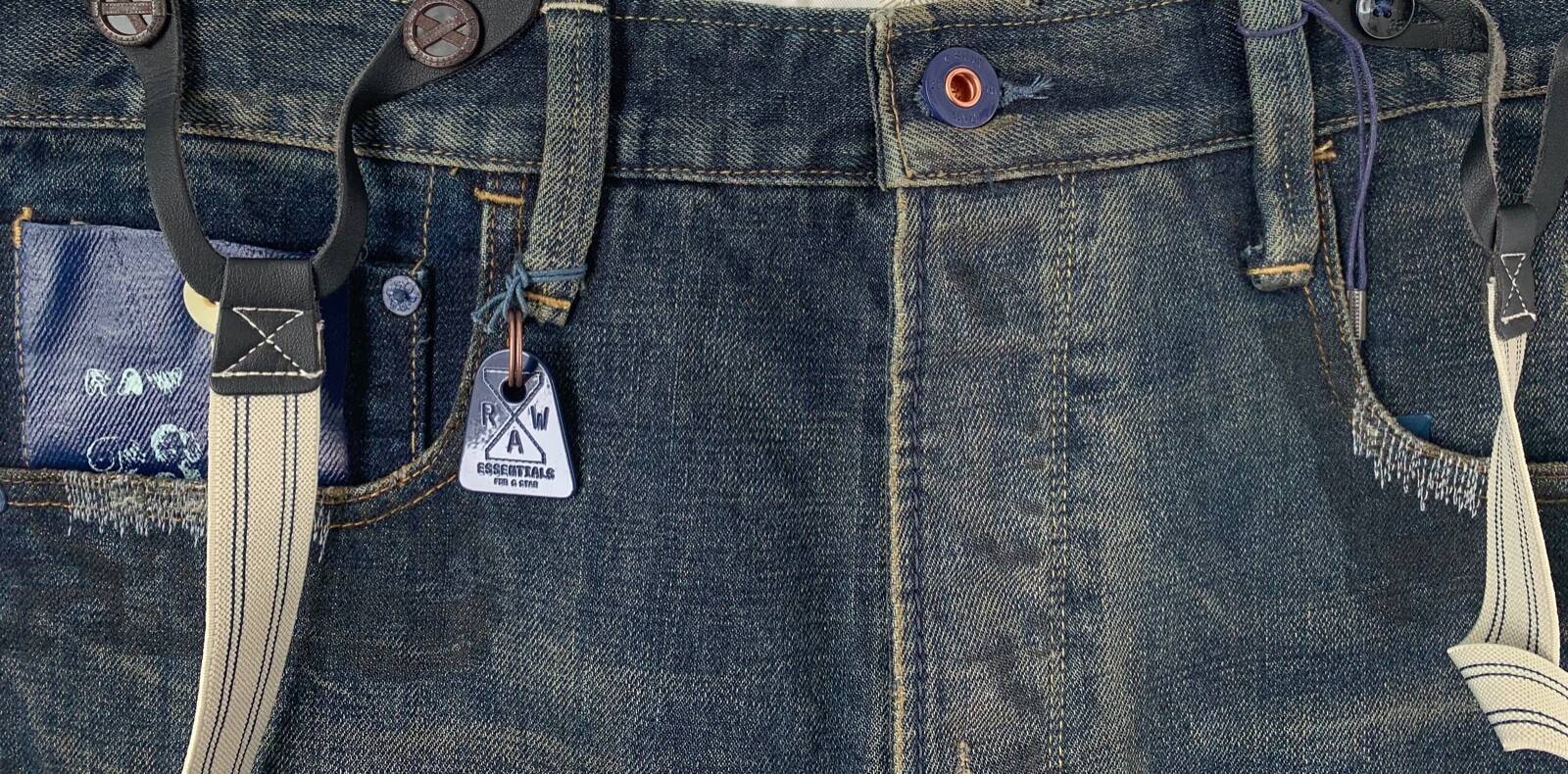 G-STAR RAW ESSENTIAL SUSPENDER HANK FAIRWAY LOOSE GRUNGE WASH W31 L30 thumbnail 13