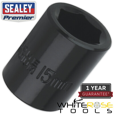 Sealey Impact Steckschlüssel 15 mm 3/8'' Vierkant Premier Handwerkzeug