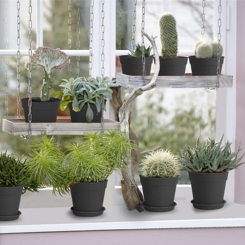 Plastic Pots 4 Inch 28 Pack Planters with Drainage for Succulents & Flowers - Picture 4 of 6