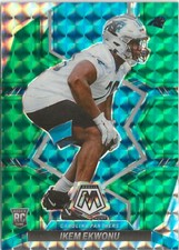 2022 Panini Mosaic Ikem Ekwonu Green Prizm SP RC Carolina Panthers