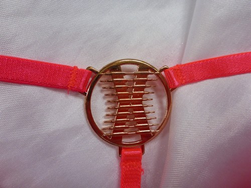 L, Savage x Fenty Flocked Logo-Mesh Brazilian, medallion, neon Pink Smash, NEW - Picture 11 of 13