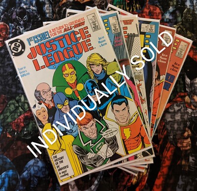 JUSTICE LEAGUE VOLUME I 1987-1994 DC COMICS VARIOUS ISSUES & PRICES (8G)