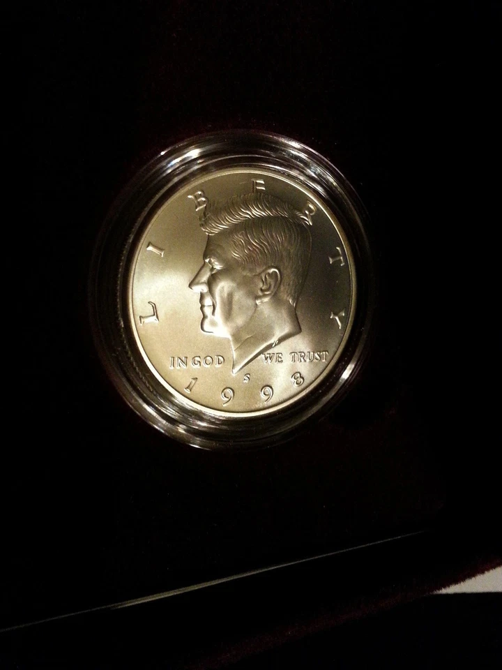 **RARE 1998 US Mint Silver Uncirculated Matte Kennedy Collector Set Box &COA - Image 3 of 4