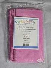 Sarah's Silks Cotton Play Cloths - Pink 42" x 72" Hand-Dyed in the USA