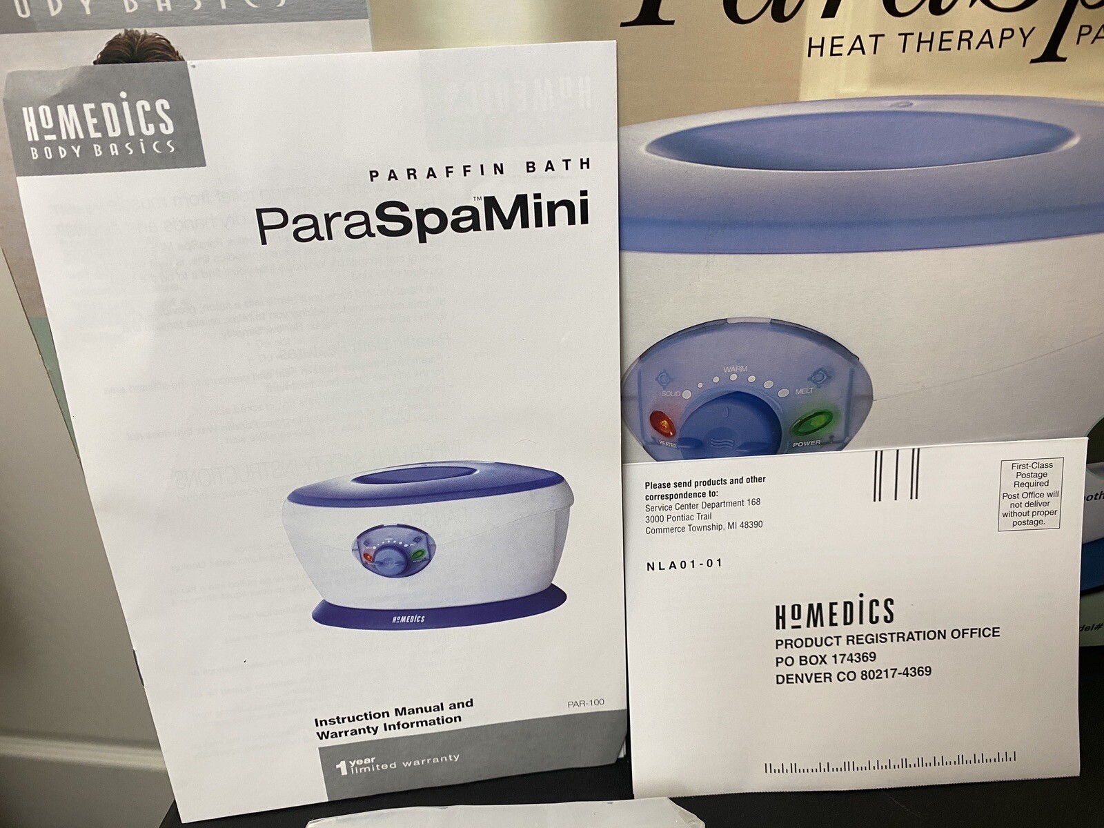 HoMedics Paraspa Pro Paraffin Bath Heat Therapy PAR100 Complete Never