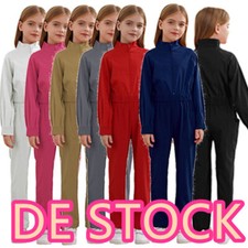 DE!Kinder Mädchen Arbeits Jumpsuit Overalls Langarm Schutzanzug Arbeitsanzug