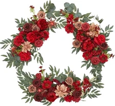 TINGE TIME 5FT Artificial Eucalyptus Garland, Set of 3 Flower Garland